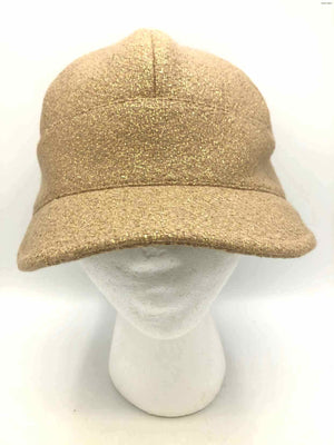 BURBERRY Goldtone Wool Blend Pre Loved Hat