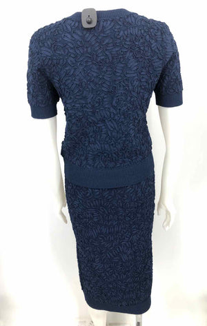 MICHAEL KORS Blue Textured Skirt & Top Size LARGE  (L) Skirt Set