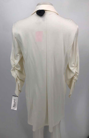 JOSEPH RIBKOFF Ivory Drape Front Women Size 14  (L) Jacket