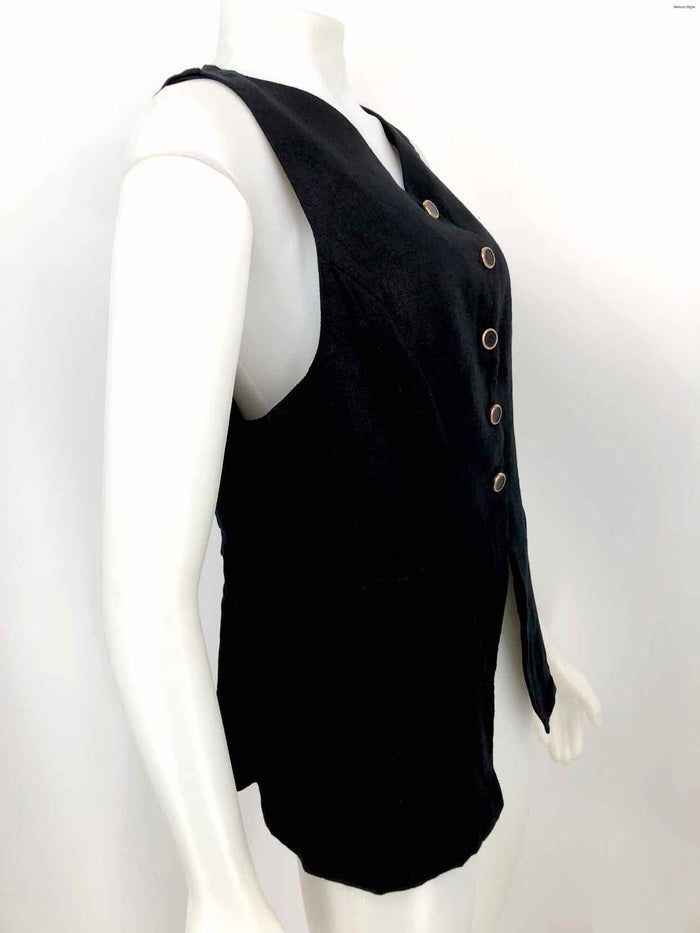 REFORMATION Black Linen Women Size 12  (L) Vest