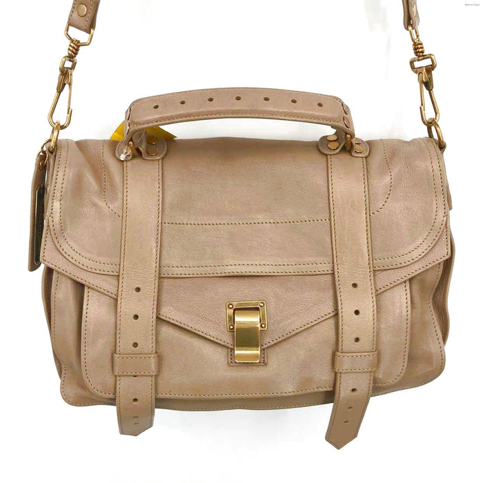 PROENZA SCHOULER Beige Gold Leather Satchel Purse