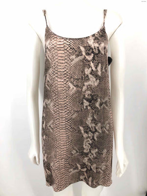 STELLA MCCARTNEY Brown Multi Silk Blend Slip Dress Size MEDIUM (M) Dress