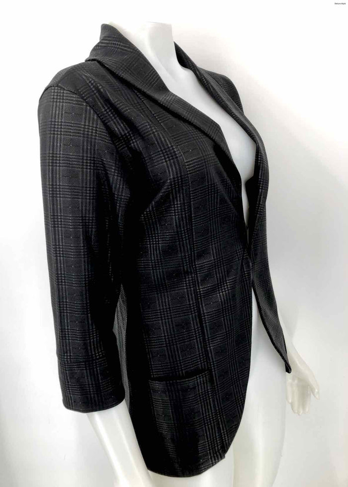 VENTI6 Black Print Blazer Women Size LARGE  (L) Jacket