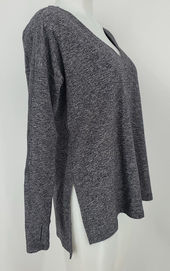 LULULEMON Dk Gray Heathered Longsleeve Size SMALL (S) Activewear Top