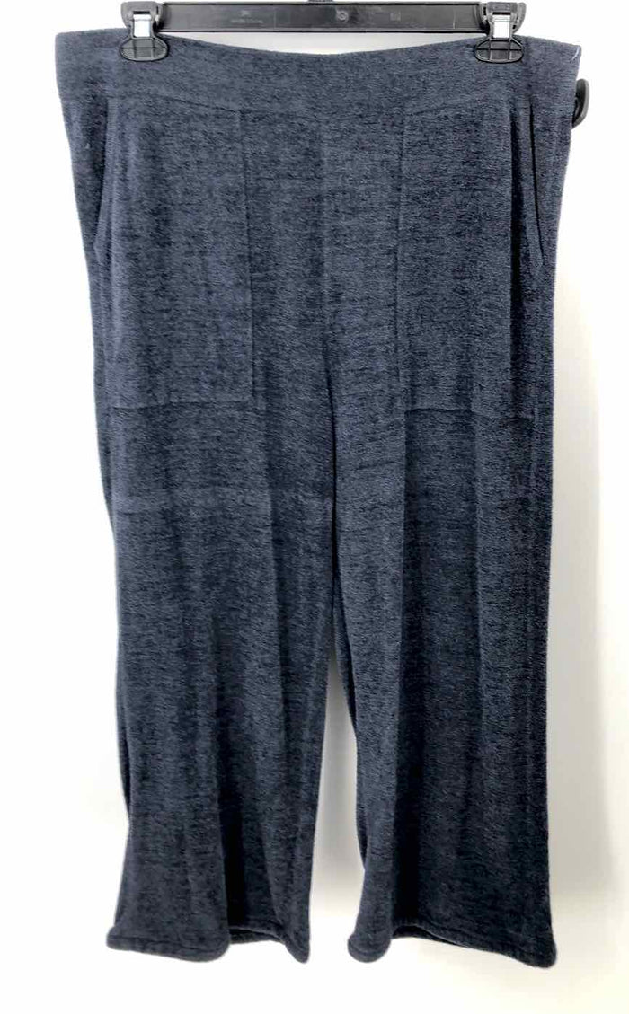 BAREFOOT DREAMS Navy Knit Wide Leg Size X-LARGE Pants