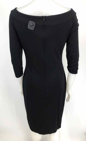 DAVID MEISTER Black USA Made! Scoop Neck Size 8  (M) Dress