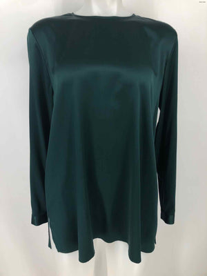 EILEEN FISHER Hunter Green Silk Blend Longsleeve Size SMALL (S) Top