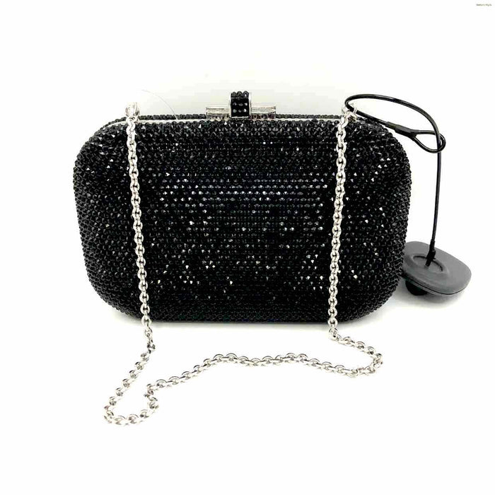 JUDITH LEIBER Black Silver Crystal Pre Loved Purse