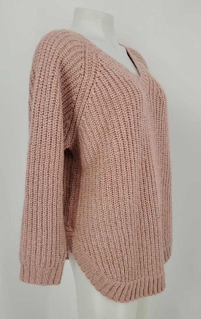 LOU & GREY Pink Knit Longsleeve Size X-SMALL Sweater