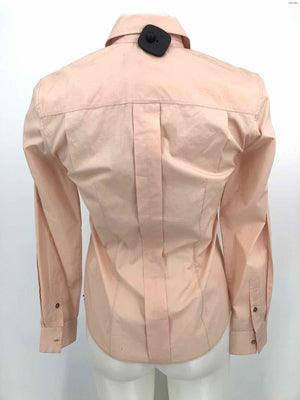 PAUL SMITH Pink Ruffle Trim Button Up Size 38 (Small) Top