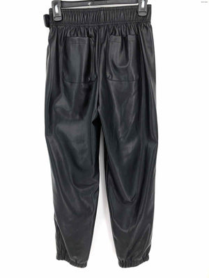 AVEC LES FILLES Black Faux Leather Jogger Size X-SMALL Pants