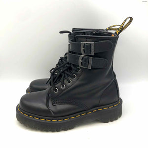 DR. MARTENS Black Leather Upper Combat Shoe Size 5 Shoes