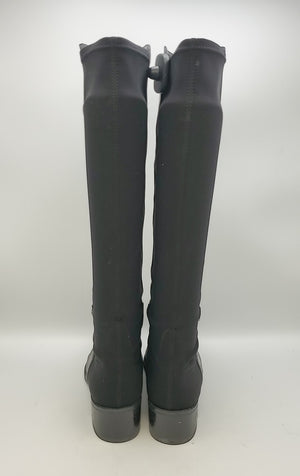 STUART WEITZMAN Black Leather Trim Knee High Shoe Size 36 US: 6 Boots