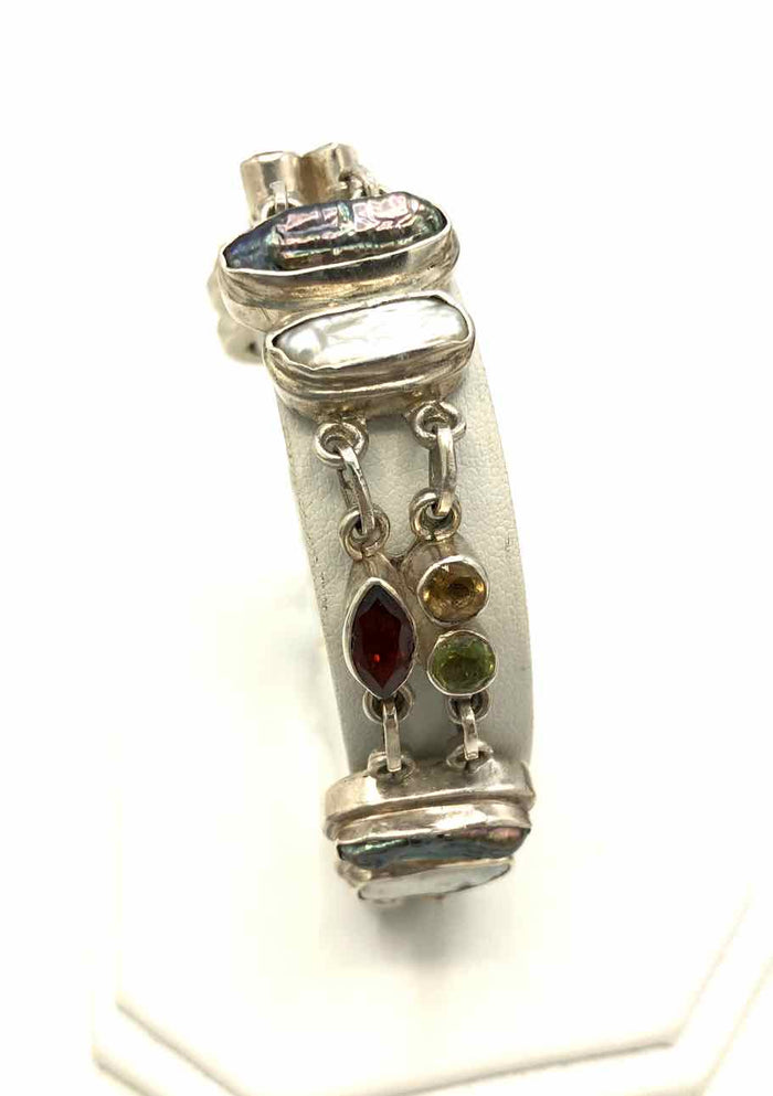 Multi-Color Sterling Silver ss Bracelet