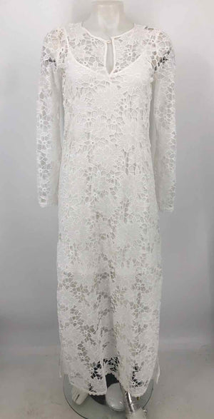 JOHNNY WAS White Crochet w/slip Size X-SMALL Dress