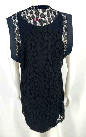 SHARON WAUCHOB Black Lace Short Sleeves Size MEDIUM (M) Dress