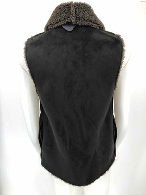 VELVET by GRAHAM & SPENCER Brown Faux Shearling Vest Women Size X-SMALL Jacket