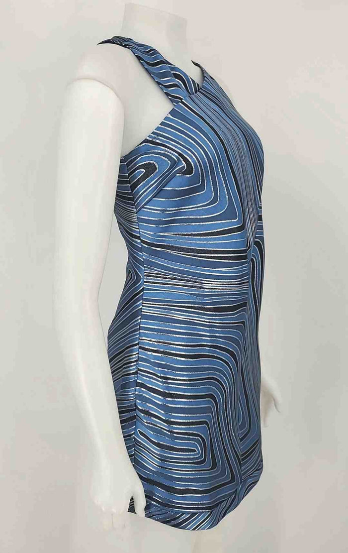 CIEBON Blue Silver Multi Sleeveless Size SMALL (S) Dress