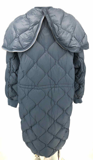 RAG & BONE Blue Down Blend Puffer Long Coat Women Size LARGE  (L) Jacket