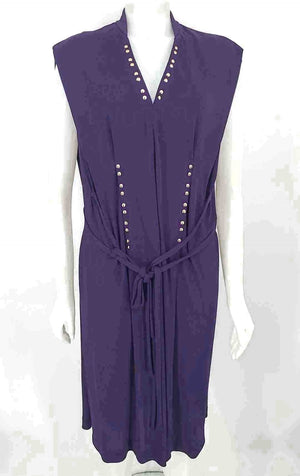 ST. JOHN Purple Gold Studded Size LARGE  (L) Dress