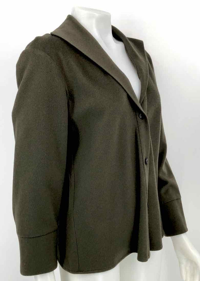 PETER COHEN Olive Green Cashmere Buttons Size MEDIUM (M) Sweater