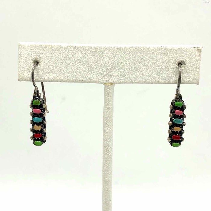 Multi-Color Sterling Silver ss Earrings