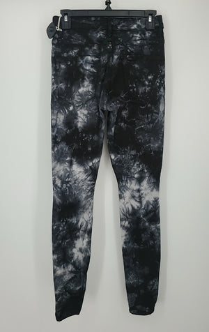 MOTHER Black Gray Multi Dyed Print High Rise Skinny Size 27 (S) Jeans