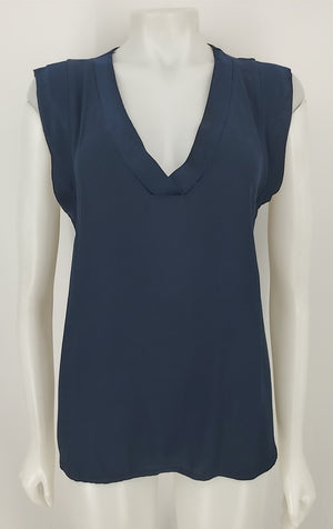 MILIO-MILANO Navy Made in Italy Sleeveless Size SMALL (S) Top