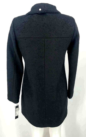 KENNETH COLE Black Wool Blend Coat Women Size X-SMALL Jacket