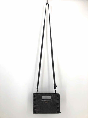 HAMMITT Black Reptile Pattern Pre Loved Metallic Crossbody Purse