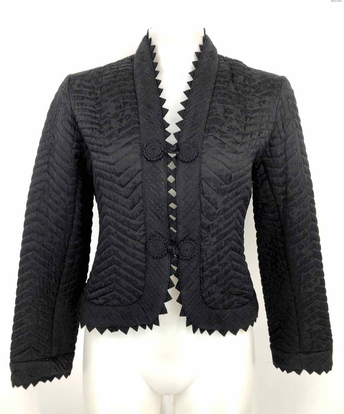 LEAF Black Silk Quilted Crop Women Size 10  (M) Jacket