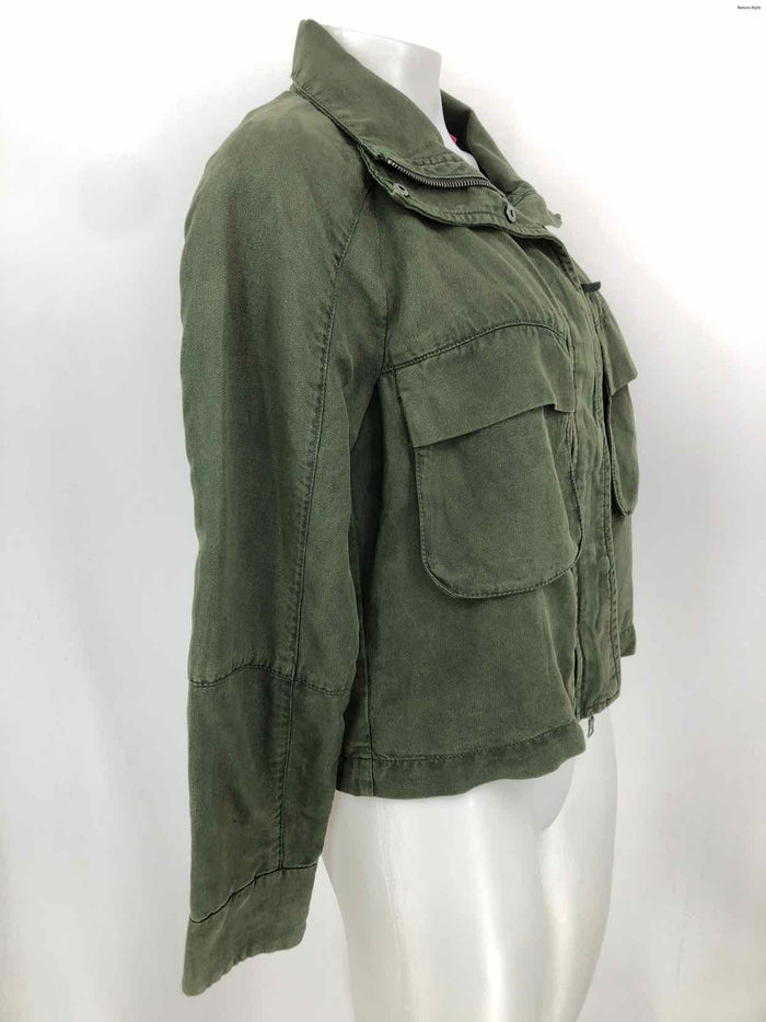 MARRAKECH Olive Green Crop Snaps and Zipper Women Size SMALL (S) Jacket