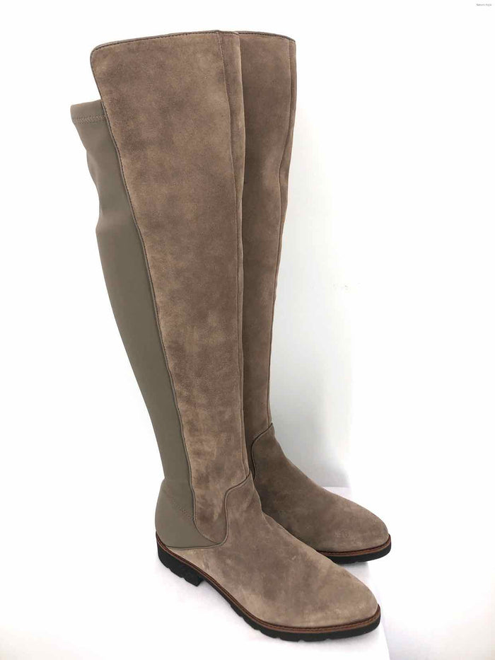 FRANCO SARTO Stone Gray Suede Trim Over the Knee Shoe Size 8-1/2 Boots