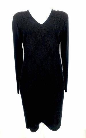 DONCASTER Black Silk Blend Lace Size MEDIUM (M) Dress