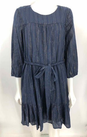 TROVATA Navy Gold Stripe Size MEDIUM (M) Dress