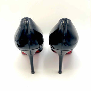 LOUBOUTIN Black Red Patent Leather Heels Shoe Size 8-1/2 Shoes