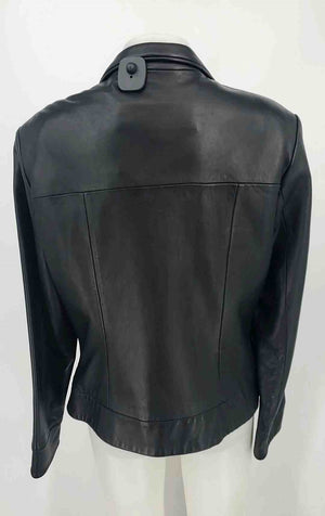 MARC NY Black Leather Zip Front Women Size X-LARGE Jacket