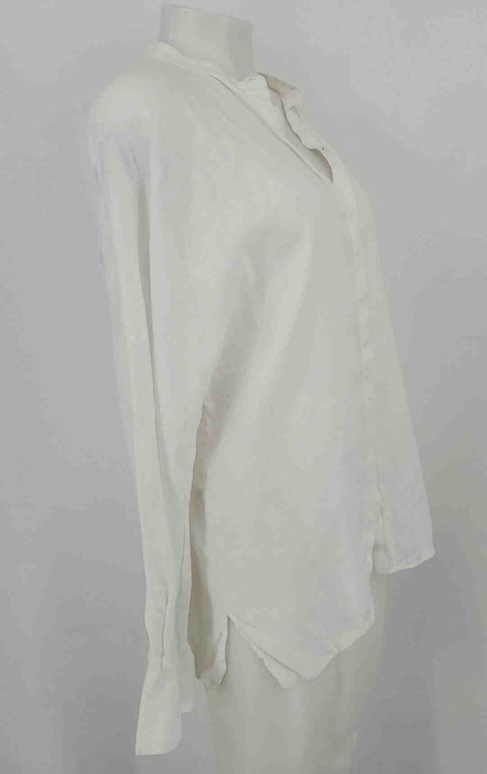 EQUIPMENT White Linen Button Up Longsleeve Size LARGE  (L) Top