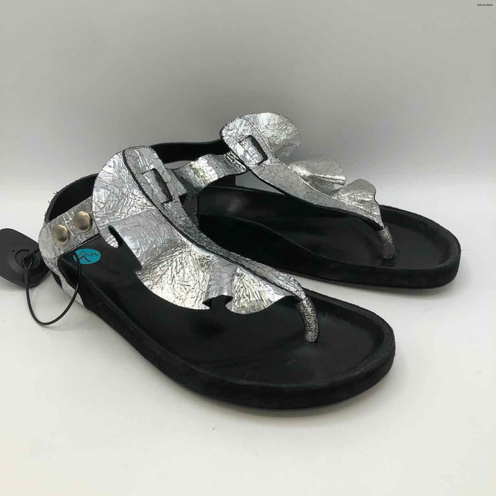 ISABEL MARANT Black Silver Sandal Shoe Size 38 US: 7-1/2 Shoes