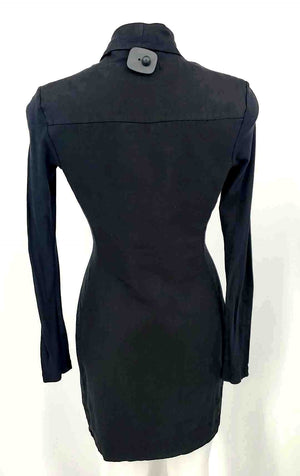 JAMES PERSE Black Linen Wrap Longsleeve Size 1  (XS) Dress