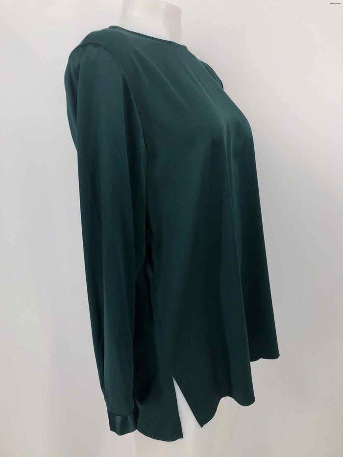 EILEEN FISHER Hunter Green Silk Blend Longsleeve Size SMALL (S) Top