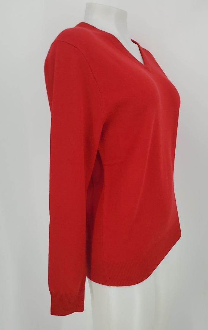 J CREW Red Cashmere Longsleeve Size SMALL (S) Sweater