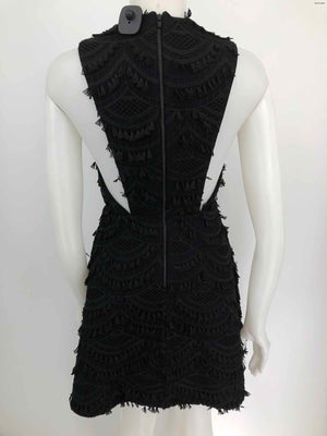 MAJE Black Tassel Sleeveless Size 1  (XS) Dress