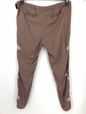 SUNDANCE Taupe Cream Embroidered Tapered Size SMALL (S) Pants