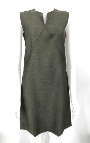 LAFAYETTE 148 Olive Green Blend w Wool Shift Size X-SMALL Dress