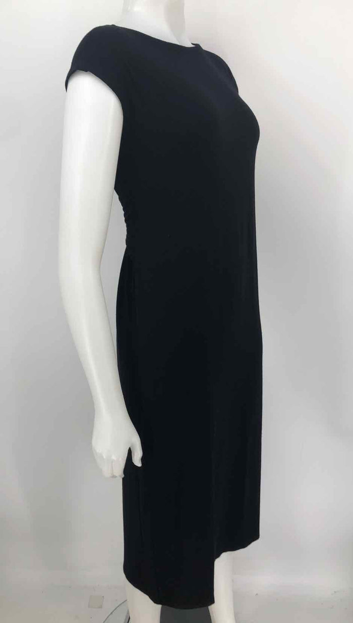 EILEEN FISHER Black Short Sleeves Maxi Length Size XXS  (XS) Dress