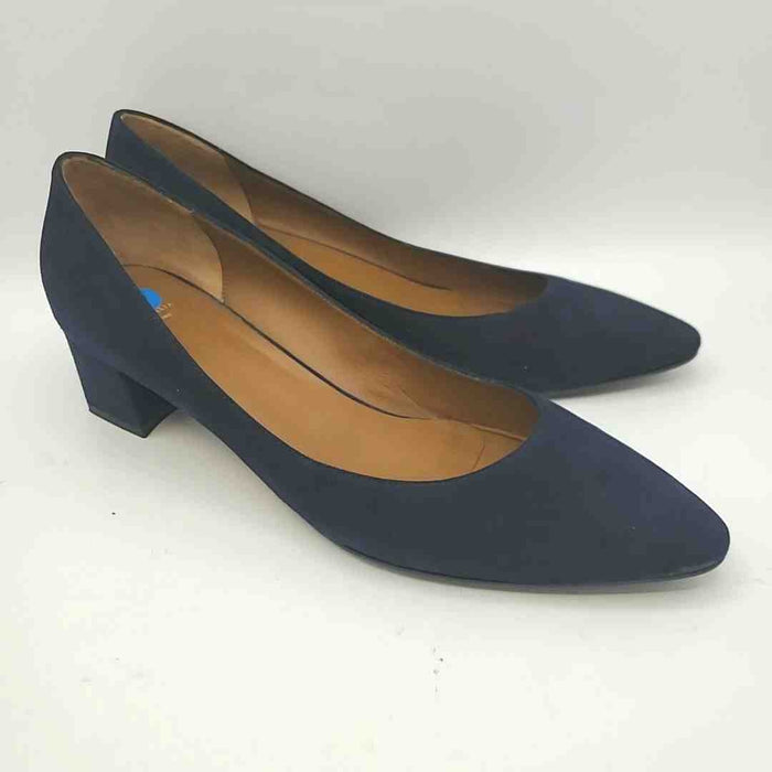 AQUATALIA Navy Suede Chunky Heel Pointed Toe Heels Shoe Size 11 Shoes