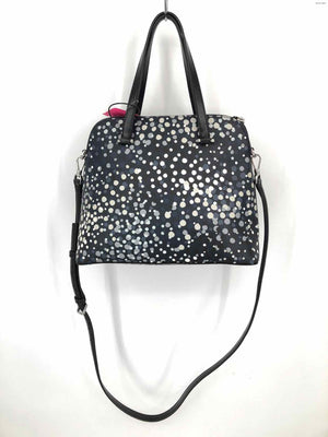 KATE SPADE Black Navy Multi-Color Pre Loved Dot Pattern Satchel Purse