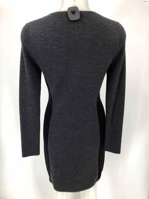 THEORY Gray Black Knit Longsleeve Size LARGE  (L) Dress