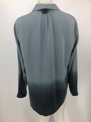 CLOTH & STONE Blue Gray Ombre Button Up Size LARGE  (L) Top